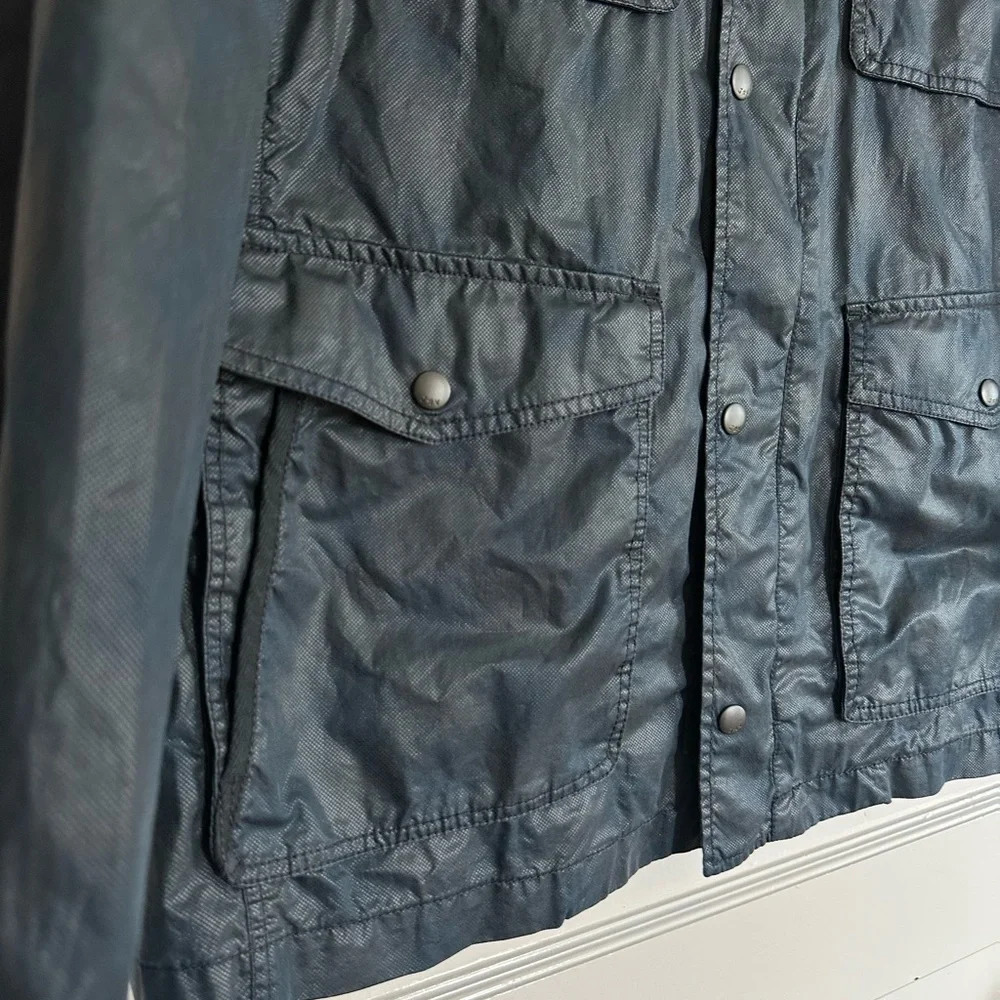 John Varvatos Waxed Navy Cotton Jacket